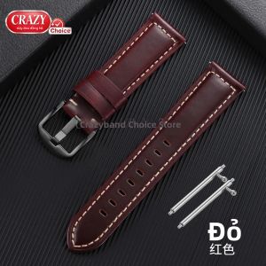 Dây Đeo Đồng Hồ Bằng Da Bò Sáp Dầu Đa Năng Phát Hành Nhanh Phong Cách Kinh Doanh Cho Seiko Panerai Casio Nam Nữ Vòng Tay Đeo Tay