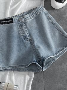 Elegant New Summer Fashion French High Waist Slimming and Leg-Elon gating Denim Shorts