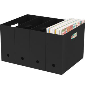 4Pcs Office File Organizer Foldable Scrapbook Paper Storage Organizer Multipurpose Scrapbook Holder Bin for Documents Books