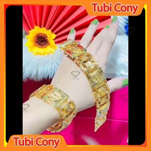Lắc tay rồng nam mạ vàng ba đốt Tubi Cony L1912-318-UADX