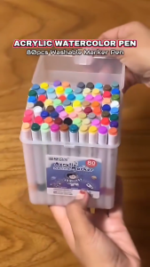 Acrylic Marker Pens 12/24/36/48/60/80/120 Colors Waterproof Fade-Proof Art Supplies for Drawing DIY Craft Marker color pen set