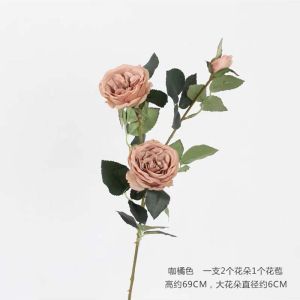 Vườn Hoa Pha Lê Hoa Hồng Austin Giả Cổ Điển Trang Trí Phòng Khách Nhà Hàng Đám Cưới Chụp Ảnh Hoa Tươi