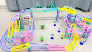 DIY Mobil Track Mainan Jalur Kereta Api Dirakit Anak Mainan Edukasi