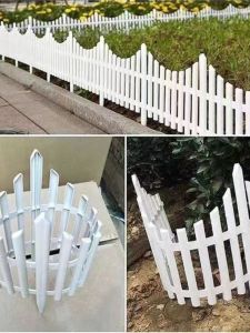 ยุโรปสไตล์รั้วพลาสติกสําหรับสวนกลางแจ้งดอกไม้เตียงผักสวนโรงเรียน Villa Courtyard ตกแต่งผนังประตูขนาดเล็ก