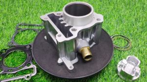 เสื้อสูบ ลูกสูบแหวนเดิม std 54มิล. พร้อมปะเก็นสลักครบ Yamaha นูโว 135 รหัสเสื้อ 5P000