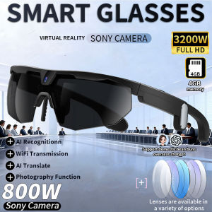 LIGE | LIGE New AI Smart Sports shooting&recording Glasses 800W Camera HD Anti-shake Bicycle Riding Shooting Artifact Windproof Goggles