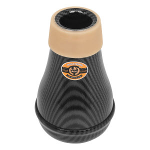 M MBAT Trombone Mute – Carbon Fiber Texture Lightweight Anti-Slip Rubber Top Acoustic Chamber Portable Trombone Mute