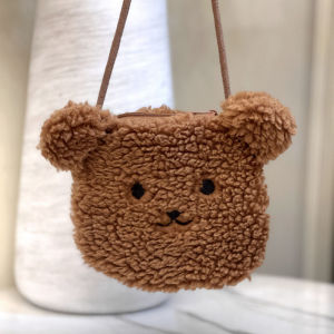 2024 New Kids Messenger Bag Girls Cartoon Bear Plush Single Shoulder Bag Children Cute Bunny Satchel
