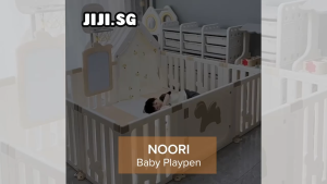 JIJI.SG Noori Baby Playpen Mini Basketball Hoop Toddlers Safety Gate