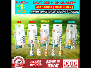 Sikat gigi DENTAL anak kids umur 1sampai 4 tahun model motif carakter hewan binatang animal