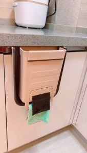 9L Foldable Dustbin Folding Waste Bin Kitchen Cabinet Door Hanging Trash Garbage Can  Foldable Hanging Dust\Waste\Trash Bin Kitchen Waste Bin