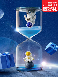 Creative Sandglass Timer Childrens Toy 30 Minute Time Management Gift for Birthday Desktop Decoration Glass Material Cartoon Style