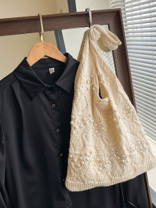 กระเป๋าถือถักสไตล์ใหม่ปี 2025 สำหรับผู้หญิงในช่วงฤดูร้อน กระเป๋าถือชายหาด กระเป๋าสะพายไหล่ข้างเดียว กระเป๋าถือขนาดเล็ก กระเป๋าถักแบบถัก