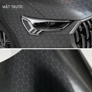 Đen Rèn Kim Cương Xe Bonnet Hood Đề Can Phim Chống Nước Không Phát Hành Miếng Dán Ô Tô Xe Máy Bọc Tự Dán DIY Trang Trí Cơ Thể