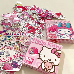 MINISO Sanrio Hello Kitty Anime Stickers Cute Cartoon Melody Kuromi Laptop Suitcase Sticker Kids Christmas Birthday Party Gift