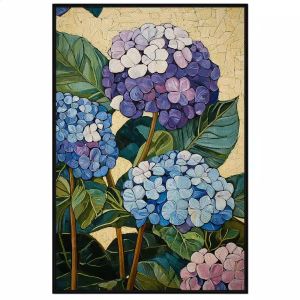 Tranh hoa cẩm tú cầu. Tranh treo tường dán tường sơn dầu tranh trí canvas. CGI-1447