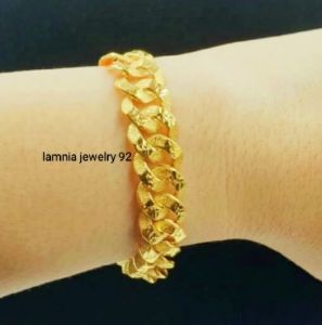 NEW GELANG WANITA SISIK NAGA BERLAPIS EMAS 24 K GOLD DAN SILVER
