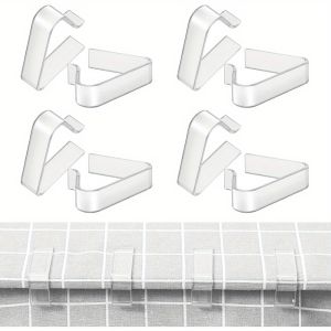 24Pcs Transparent Tablecloth Clips Anti-Slip Table Cover Clamps Plastic Table Cloth Clips Windproof Table Cover Holder Clamps