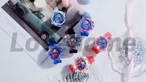 Ready Stock Cartoon Kids Watch LED Light Kids Colorful FlashWatches for Boys Girls Student
