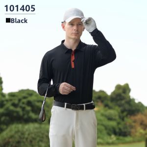 PGM GOLF | Spring Sports Mens Polo Shirt Long Sleeve Turn-down Collar