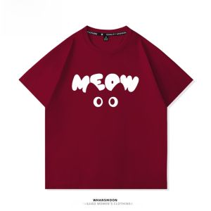 American Retro Shoulder Short Sleeve T-Shirt Womens Loose Fit Summer Black Pure Cotton Casual Style Streetwear Top