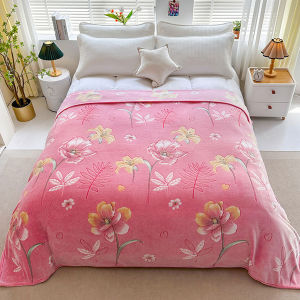 Thick And Warm Flannel Blanket - Ultra-Soft - Daytime Sleep Cooling Blanket - Single or Double Bed Sheet - Machine Washable