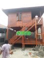 rumah kayu minimalis ukuran 8 x 5 meter knock down. 