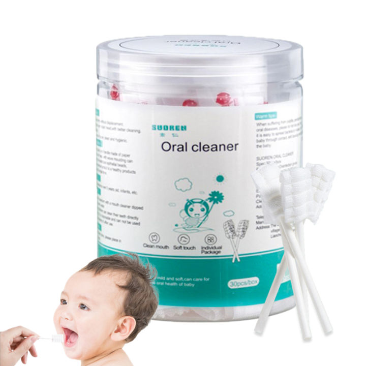 Baby Tongue Cleaner,  5/30PCS Disposable Infant Toothbrush, Cleaner Toothbrush Baby Oral Cleaning Stick