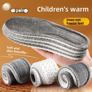 Kids Heattech Insole Autumn and Winter Fleece-lined Thickened Girl Mens Winter Can Be Cut to Step on Shit Feeling Not Frozen Feet Winter