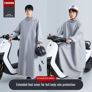 Oxford cloth electric bike raincoat Windbreaker raincoat Long raincoat with sleeves Full body rain c