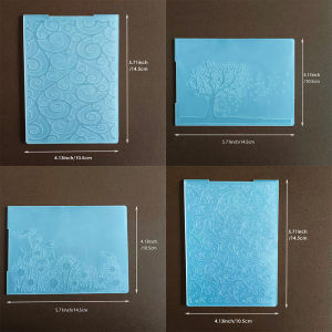 Tree & Flower & Swirl Pattern2D/3D Plastic Embossing Template Folders for Card Making Photo Album DIY Scrapbooking