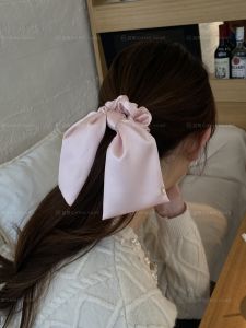 Elegant Satin Butterfly Knot Hair Ties Beautiful Head Portrait Simple Fashionable Hair Accessories Fresh out Original Design