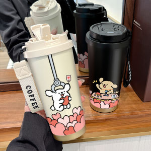 แก้วน้ำสแตนเลส 316 ทรงสุนัข ความจุขนาดใหญ่ ดีไซน์น่ารัก ดื่มได้ตลอดทั้งปี สำหรับผู้ชายและผู้หญิง แก้วน้ำแบบพกพาสำหรับคู่รัก