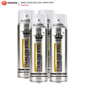 350ml No Rust Chrome Spray Paint Cartridges With Chrome Plated Steel Wheel