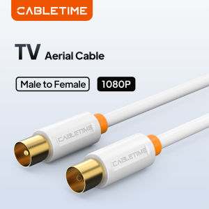 CABLETIME TV Cable M/F 3C2V Video Cable for HD Television Digital TV Line Quality Antenna STB High-Definition TV Cable