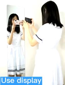 HD Square Wall Glass Paste Mirror Full Body Dress Mirror Fitting DIY Mirror Sticker Self-Adhesive For Living Room/Bedroom/Bathroom