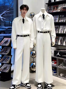 Cleanfit Long Legs White Straight Pants