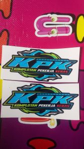 JUAL STIKER KATA KATA (KPK komplotan pekerja keras) ukuran stiker 9x4cm..isi stiker 3pcs