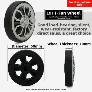 Amlenker Quiet Universal Wheels for Luggage Suitcase Travel Bag Leather Wheel Casters Repair Parts High Elastic PU Glue Wheel