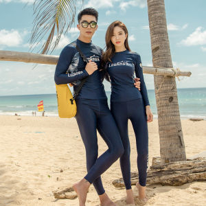 『SPRAY』Ready made stocks Swimsuit men and women couple sports self-cultivation outdoor quick-drying sunscreen long-sleeved split swimsuit Long sleeved 泳衣女装swimsuit swimming suit women泳衣女装swimming suit women