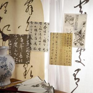 Chinese Ancient Style Painting and Calligraphy Text Material Paper Hand Account DIY Wall Stickers Chinese Style Wall Stickers Chinese Photo Props