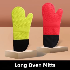 Silicone Cotton Insulated Oven Gloves Large