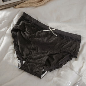 กางเกงชั้นในผ้าฝ้ายแท้สำหรับผู้หญิง ป้องกันแบคทีเรีย ทรงเอวกลาง ไม่รัดรูป ไร้ตะเข็บ กางเกงขาสั้น สำหรับผู้หญิง ชุดชั้นใน