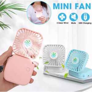 Rechargeable Foldable Pocket Fan Handheld Mini Fan Neck Hanging Fan