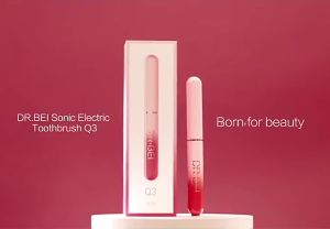 Dr.Bei Q3 Sonic Electric Toothbrush (Pink Gradient) แปรงสีฟันไฟฟ้า แปรงสีฟันอัตโนมัติ กันน้ำ IPX7 ชารจ์ USB