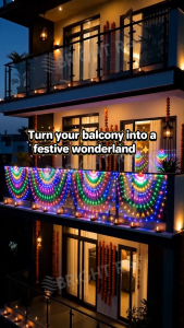 3M 380LED Peacock Mesh Net String Light Deepavali Light Diwali Light Lampu LipLap Waterproof Fairy Light Decoration