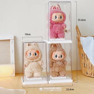 BOZHI | Hộp Hiển Thị Acrylic Trong Suốt Cho Sưu Tầm và Trưng Bày Hộp Pop Mart Labubu Blind