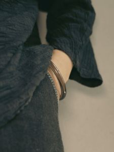 Original Design Natural Black Obsidian Crystal Bracelet Vintage Simple High Ice Womens Style round Bar Fashion Jewelry