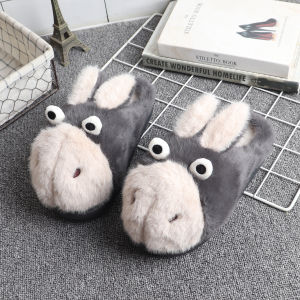 Dép Bông Ấm Áp Mùa Đông Hoạt Hình Dễ Thương Đế EVA Dép Bông Cho Phụ Nữ Và Trẻ Em Dép Bông Ấm Áp Cho Cặp Đôi Bố Mẹ Và Con Cái