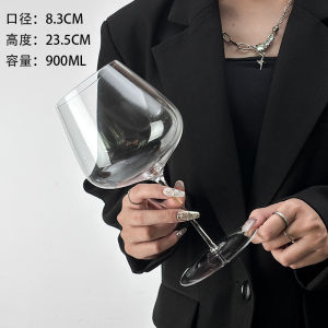 European Style High Footed Red Wine Glass Transparent Glass Champagne Wine Cup Fruit Wine Cup for Home Bar Use